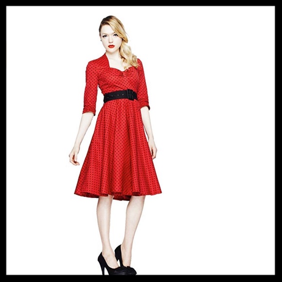 Hell Bunny Dresses & Skirts - Hell Bunny Vixen Momo Rockabilly Polka Dot Dress